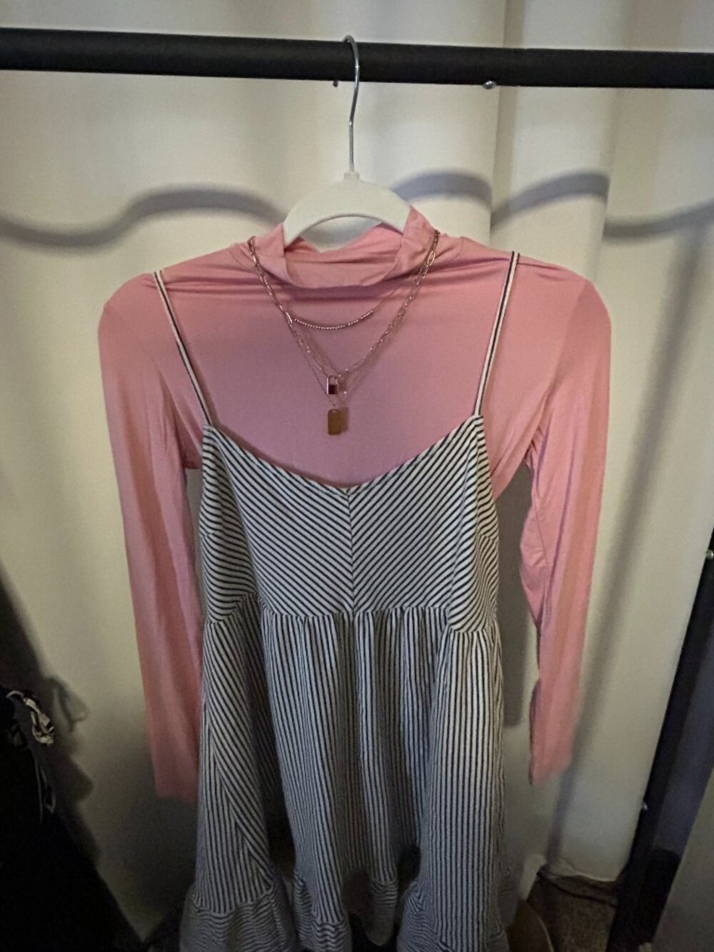Pink Long Sleeve Crew Neck
